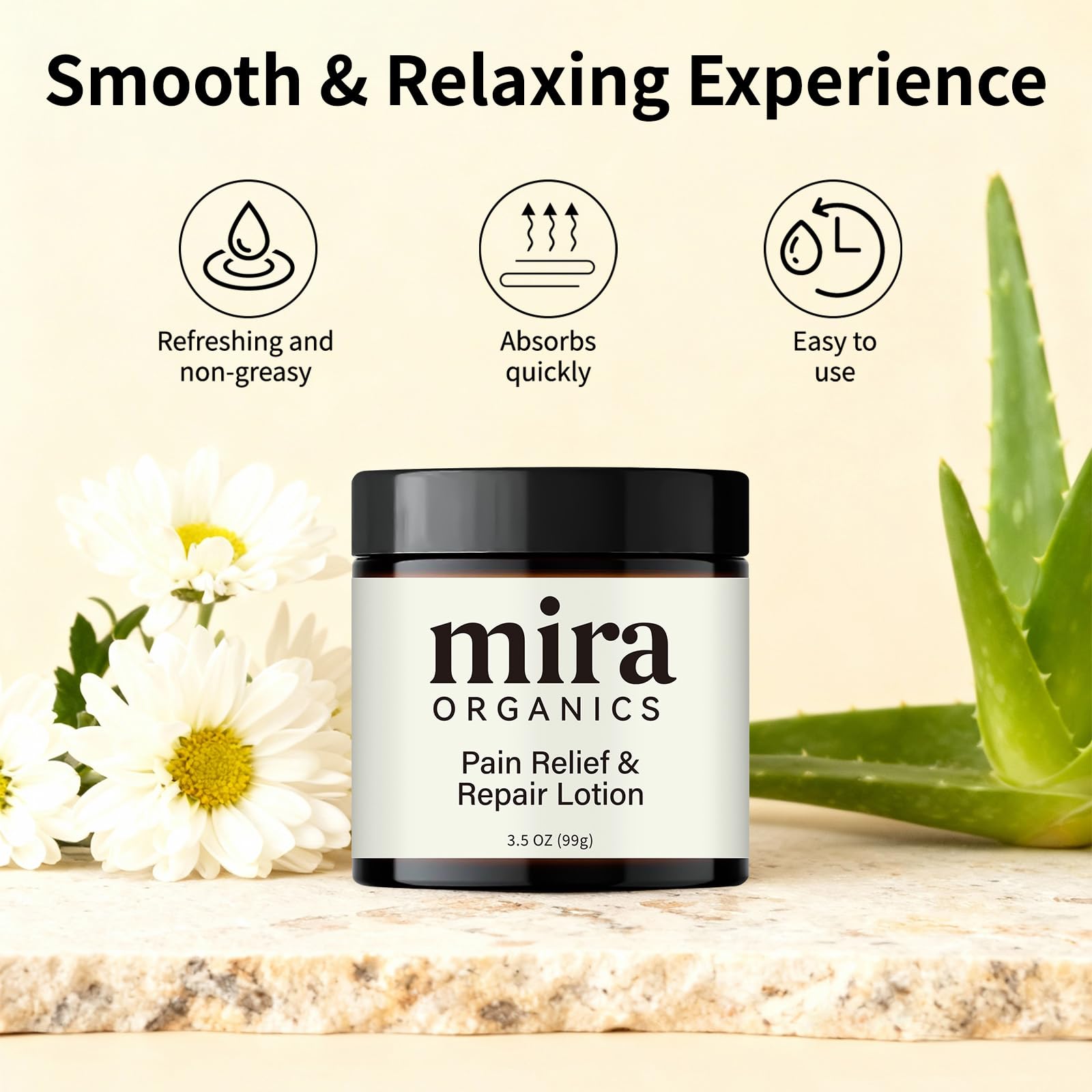 Mira Pain Relief & Repair Lotion, Mira Organics Pain Relief Cream